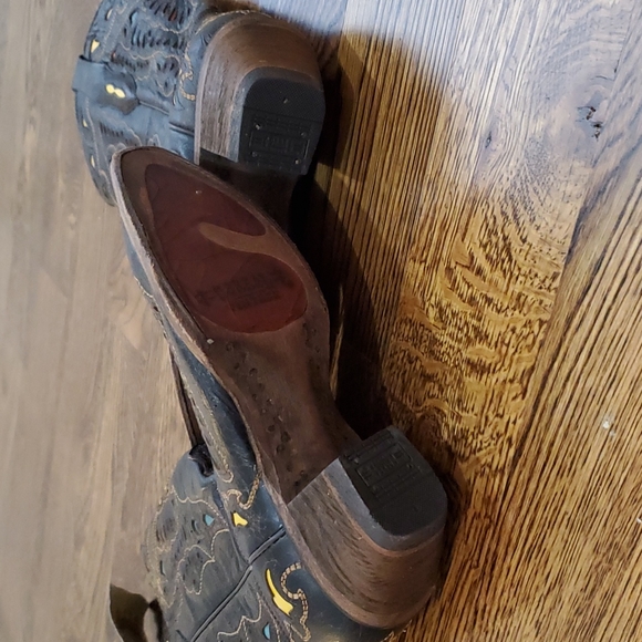 🔥🔥Host Pick🔥🔥Corral Vintage Butterfly Cowboy Black Boots Size 6 NWT - Picture 8 of 9